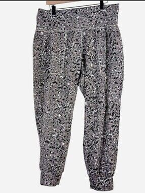 Athleta Textured Salutation Joggers Black Gray Granite XXL Plus Size